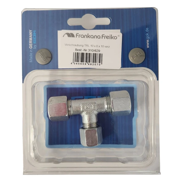 Gok 10-10-8mm Çelik Gaz Borusu Çoklayıcı T Bağlantı Aparatı - 3