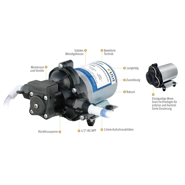 Lilie Classic 12v 2,1 Bar 10,6L Diyaframlı Hidrafor Karavan Su Pompası - 2