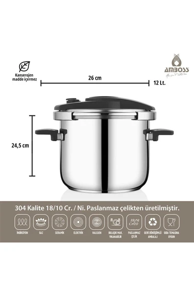 ViATOM Enıomatik 12 Lt Düdüklü Tencere