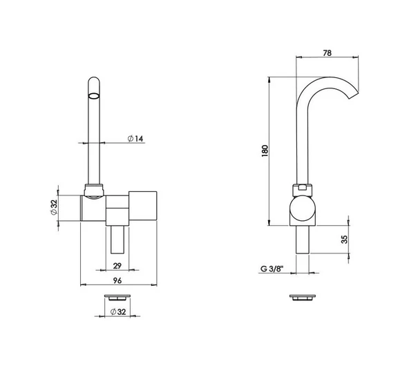 Can RB1486 Katlanır Krom Soğuk Karavan Musluğu - Resim 2