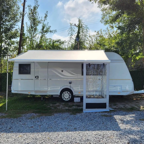 2K Karavan Rain Blocker Tente Yağmur Engelleyici Yan-Ön Duvar - Resim 2