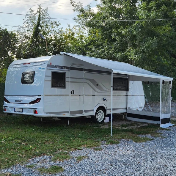 2K Karavan Rain Blocker Tente Yağmur Engelleyici Yan-Ön Duvar - Resim 3