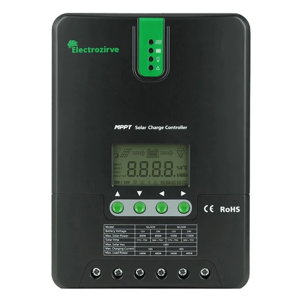 Electrozirve ML2430 30 Amper MPPT Solar Şarj Kontrol Cihazı - 2