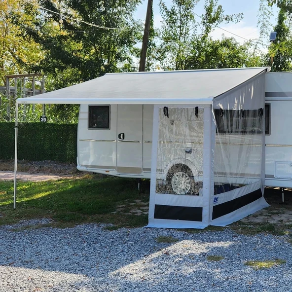 2K Karavan Rain Blocker Tente Yağmur Engelleyici Yan-Ön Duvar ürün görseli