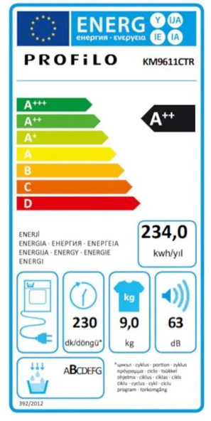 Profilo KM9611CTR 9 KG Isı Pompalı Çamaşır Kurutma Makinesi - 4