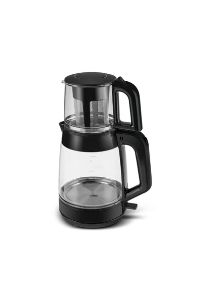 Karaca Glass Tea XL 2 in 1 Cam Çay Makinesi Shiny Black - 2