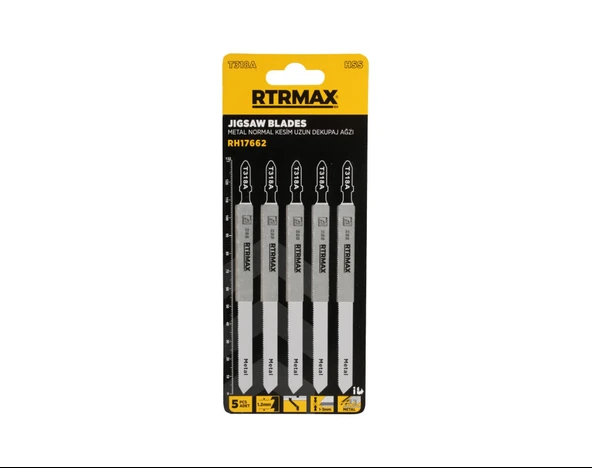 RH17662 Rtrmax Metal Normal Kesim Uzun Dekupaj Ağzı - T318A Model 132 mm - 5 Adet