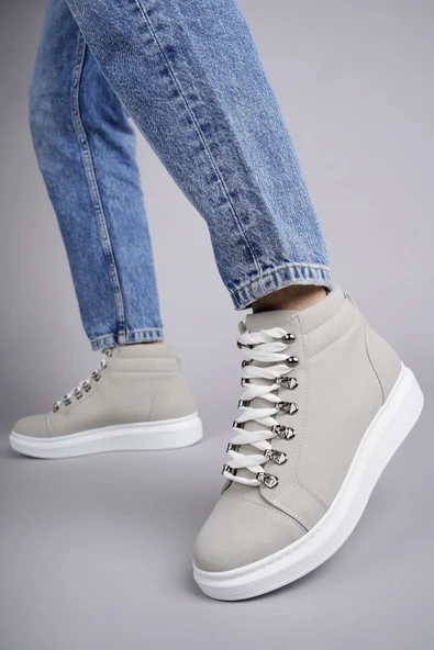 ET206 Ottawa Bağcıklı Süet Erkek Günlük Spor Bot BT - Gri - Resim 2