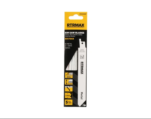 RH17668 Metal İnce Profil Boru Tilki Kuyruğu - S922EF Model 152 mm - 5 Adet