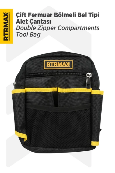 RTX0903 Bel Tipi Çift Fermuar Bölmeli Alet Çantası - 1