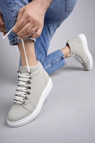 ET206 Ottawa Bağcıklı Süet Erkek Günlük Spor Bot BT - Gri - Resim 3