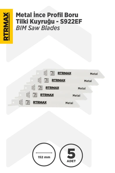 RH17668 Metal İnce Profil Boru Tilki Kuyruğu - S922EF Model 152 mm - 5 Adet ürün görseli