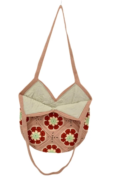 El Örgüsü Motif Desenli İçi Astarlı Omuz Çanta BGL-ST04725 - 7