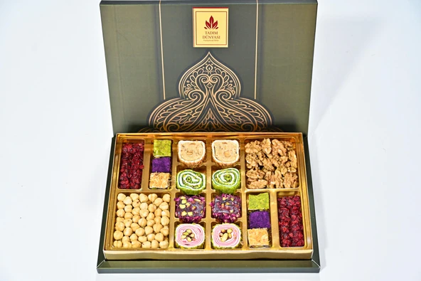Tadım Dünyası Lüx Karışık Hediyelik Kuruyemiş & Lokum 850 gr 102