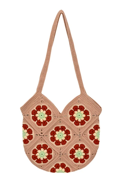 El Örgüsü Motif Desenli İçi Astarlı Omuz Çanta BGL-ST04725 - 9