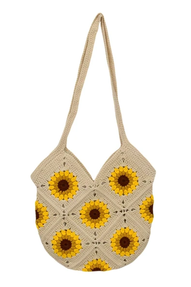 El Örgüsü Motif Desenli İçi Astarlı Omuz Çanta BGL-ST04725 - 2