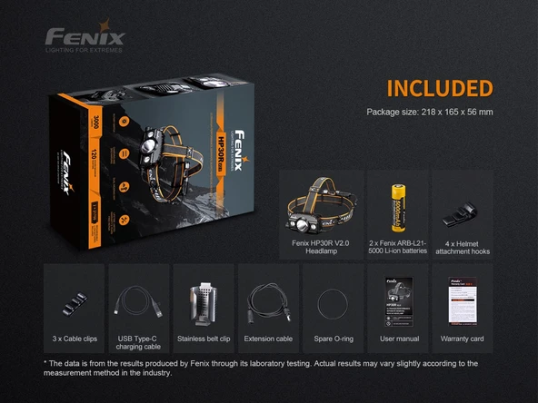 FENİX HP30R V2.0 3000 LÜMEN KAFA FENERİ - 3