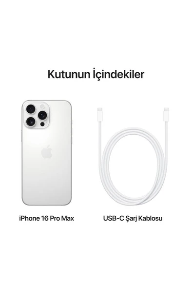 APPLE İPHONE 16 PRO MAX 512GB WHİTE TİTANİUM - 9