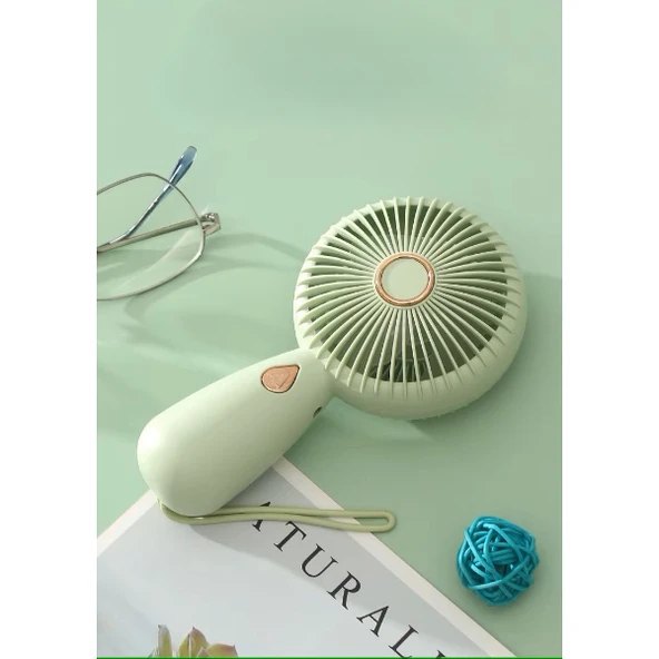 Minimalist Tasarım Işıklı Şarjlı El Fanı - 2