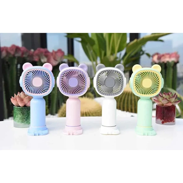 Taşınabilir Sevimli Renkli Mini El Fanı - 4
