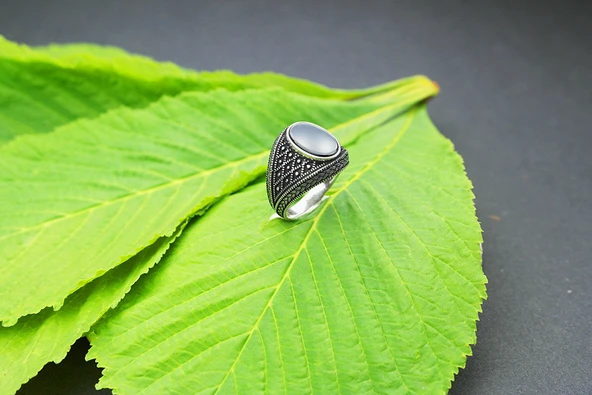 Gece Zırhı Gümüş Erkek Yüzük - 2