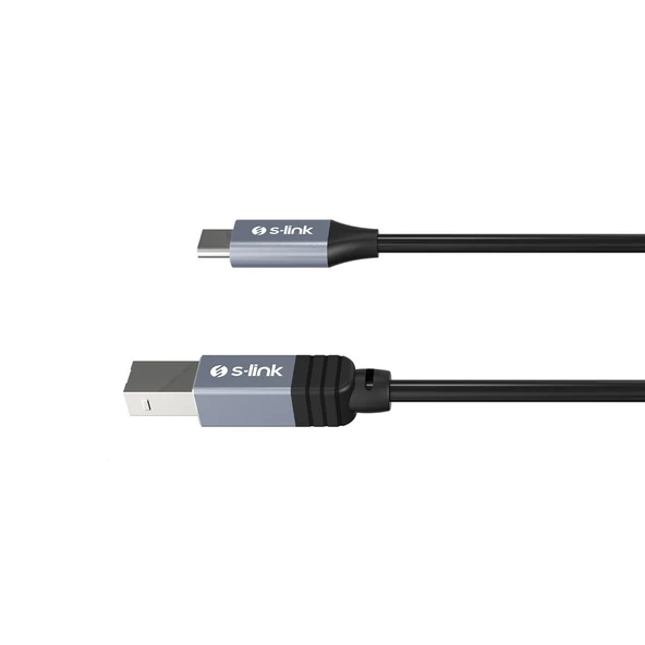 S-link SL-U2004 Usb2.0 1.5m Metal Başlıklı Siyah Yazıcı Kablosu - 4