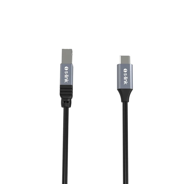 S-link SL-U2004 Usb2.0 1.5m Metal Başlıklı Siyah Yazıcı Kablosu - 2