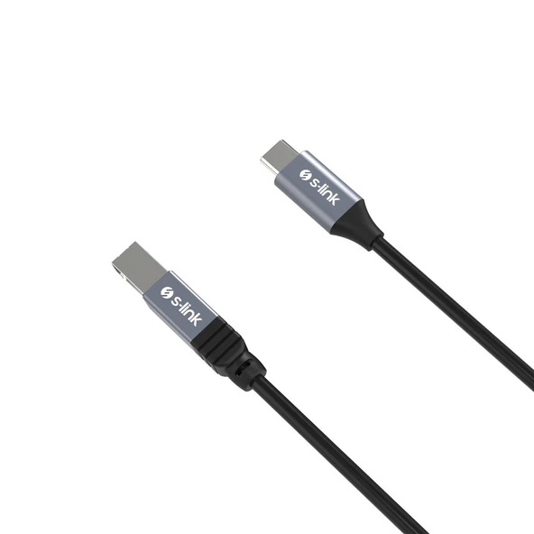 S-link SL-U2004 Usb2.0 1.5m Metal Başlıklı Siyah Yazıcı Kablosu - 3