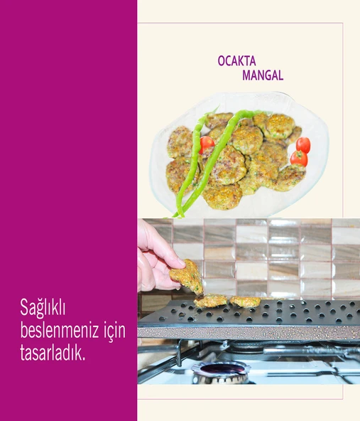 GRANİT KAPLI OCAK ÜSTÜ ÜÇGEN IZGARA - 3