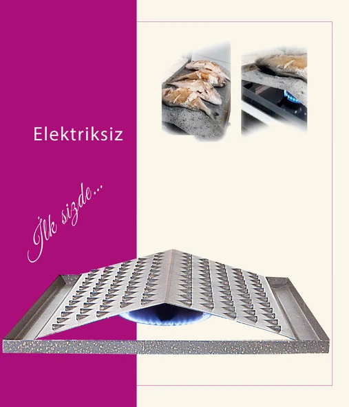 GRANİT KAPLI OCAK ÜSTÜ ÜÇGEN IZGARA