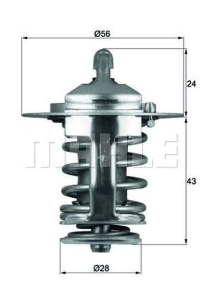 Mahle TX7082 Termostat H100 Kmyt 97- Porter Starex Bongo 2500 Tcı 25510-42100 ürün görseli 1
