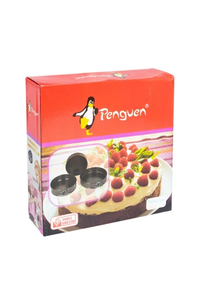 Penguen 3 lü kelepçeli kek kalıbı - 3 lü kek kalıbı - Resim 3