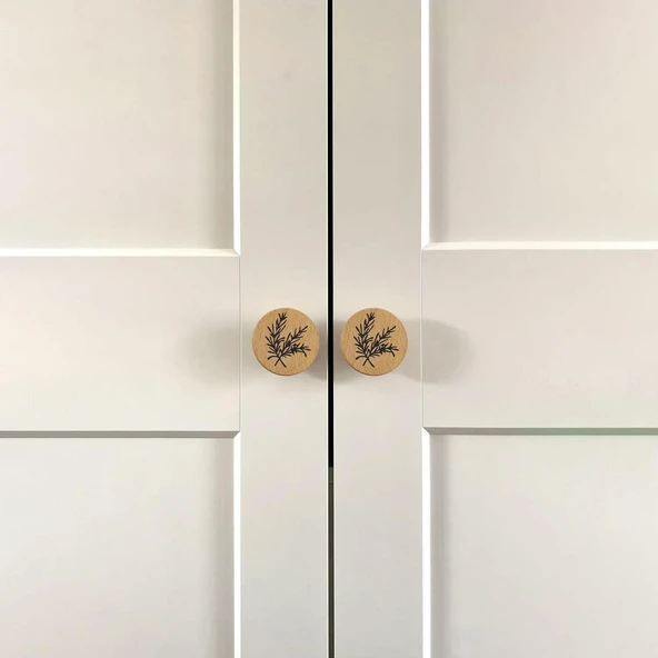 Ahşap Kulp Düğme Ağaç Desenli Mobilya Dolabı  Çocuk Odası Çekmece Mutfak Dolap Kulpu Kulbu Kulpları - Resim 7