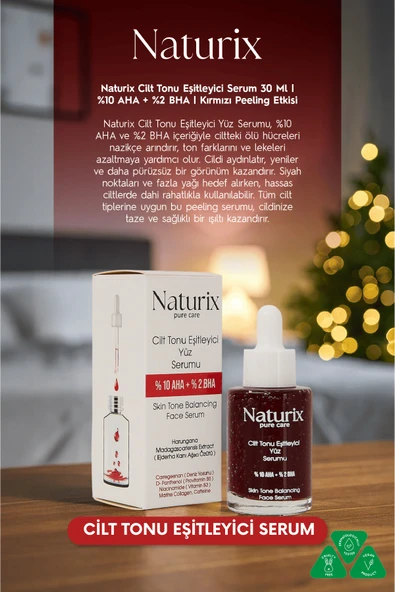 Cilt Tonu Eşitleyici Serum %10 AHA + %2 BHA Kırmızı Peeling Etkisi - 30 Ml - 4