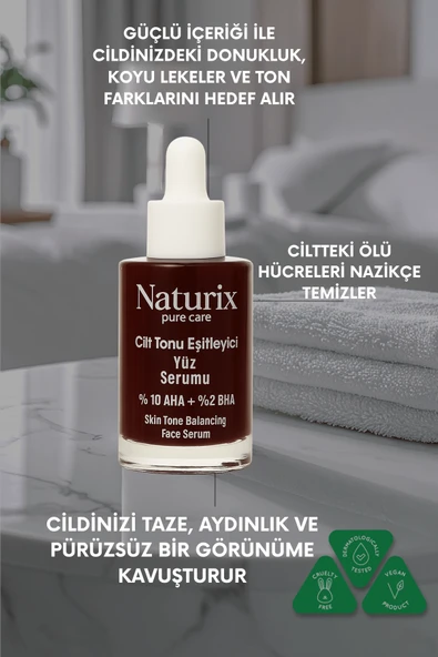 Cilt Tonu Eşitleyici Serum %10 AHA + %2 BHA Kırmızı Peeling Etkisi - 30 Ml - 3