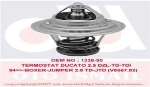 Vernet TH658182 TERMOSTAT DUCATO 2.5 DIZEL TD-TDI 94-BOXER JUMPER 2.8 TD-JTD V656 ürün görseli 1