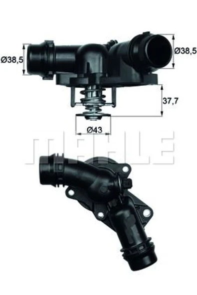 Mahle TM1397 TERMOSTAT BMW KOMPLE E36 320I 323I 92-99 E46 320I 32 ürün görseli 1