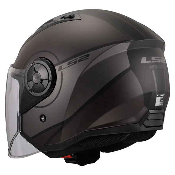 LS2 AIRFLOW 2 COVER MAT SİYAH-GRİ KASK - Resim 4