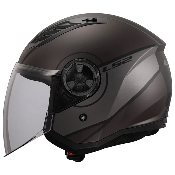 LS2 AIRFLOW 2 COVER MAT SİYAH-GRİ KASK - Resim 3