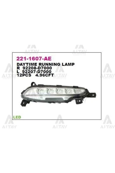 DEPO 2211607RAE Gündüz Sürüş Lambası Sağ Hyundai Tucson 15-