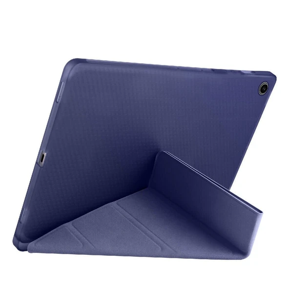 Samsung Galaxy Tab S6 Lite 2024 P620 10.4 İnç Katlanabilir Kalemlikli Standlı Akıllı Kılıf  Lacivert