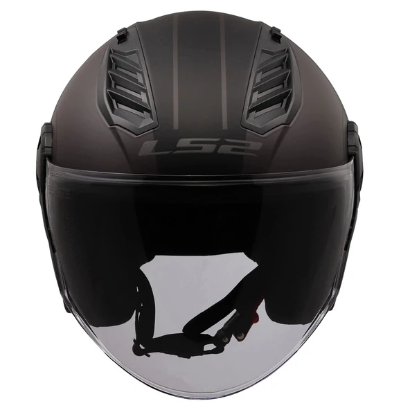 LS2 AIRFLOW 2 COVER MAT SİYAH-GRİ KASK - Resim 2