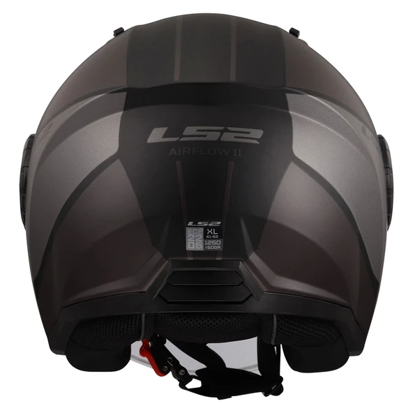 LS2 AIRFLOW 2 COVER MAT SİYAH-GRİ KASK - Resim 5