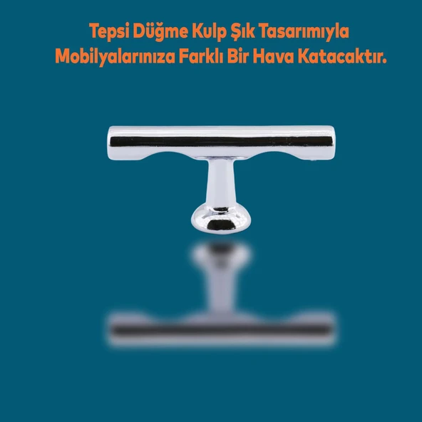 Düğme Dolap Mobilya Mutfak Dolabı Çekmece Dolap Kapak Kulpu Kulpları Kulbu Metal Kulp Krom - Resim 3