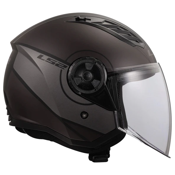 LS2 AIRFLOW 2 COVER MAT SİYAH-GRİ KASK - Resim 7