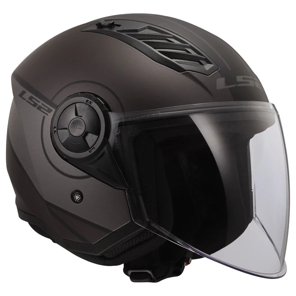 LS2 AIRFLOW 2 COVER MAT SİYAH-GRİ KASK - Resim 8