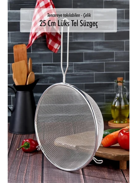 ÇELİK SÜZGEÇ 25 CM