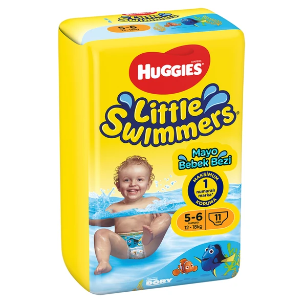 Huggies Little Swimmers Mayo Bebek Bezi 5-6 Yaş 11x5 55 Adet ürün görseli 1