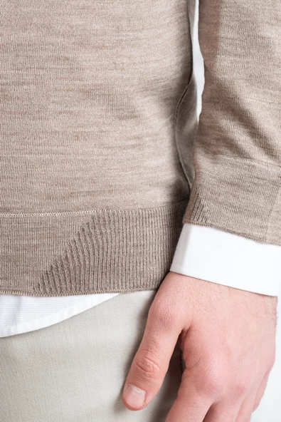 ECER SLİMFİT SIFIR YAKA İNCE ERKEK TRİKO KAZAK - 6