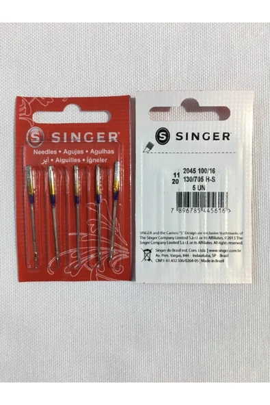 No 16 Dikiş Makinesi Iğnesi Standart Dikiş 1 Paket 5 Adet 2020 ürün görseli